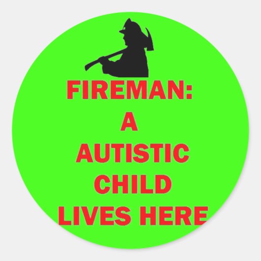 Im Fall eines Rettend autistischen Kindes Runder Aufkleber (Vorderseite)