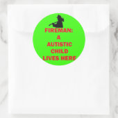 Im Fall eines Rettend autistischen Kindes Runder Aufkleber (Tasche)