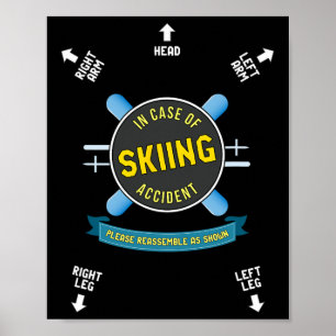 Im Fall eines Skiunfalls erinnern Sie mich, wie SH Poster