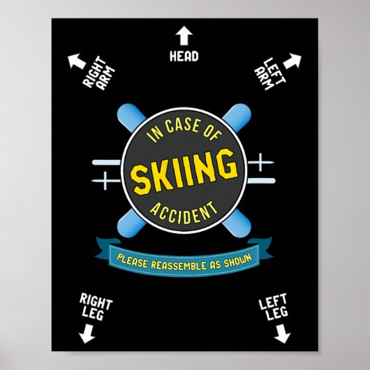 Im Fall eines Skiunfalls erinnern Sie mich, wie SH Poster (Vorne)