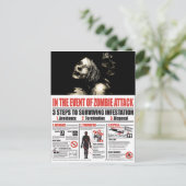 Im Fall eines Zombie-Angriffs POST-KARTE Postkarte (Stehend Vorderseite)