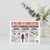 Im Fall eines Zombie-Angriffs POST-KARTE Postkarte (Stehend Vorderseite)