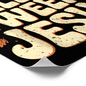 I'm Fall-o-ween Jesus Halloween Christian Groovy P Poster (Ecke)