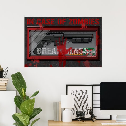 Im Fall von Zombies Gamer Poster - Apocolypse Guns (Heimbüro)