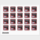 Im Fall von Zombies Quadratischer Aufkleber (Blatt)