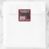 Im Fall von Zombies Quadratischer Aufkleber (Tasche)
