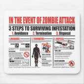 Im Falle der Zombie-Angriff MAUSUNTERLAGE Mousepad (Vorne)