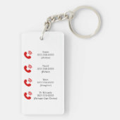 Im Falle einer medizinischen Notlage ICE-Karte Schlüsselanhänger (Rückseite)