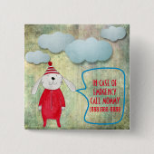 IM FALLE EINER NOTFALLANRUFE MOMMY NUMMER RABBIT BUTTON (Vorderseite)