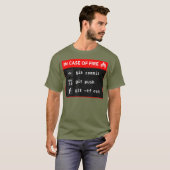 Im Falle eines Brandverhaltens Git Push Git TF Out T-Shirt (Vorne ganz)