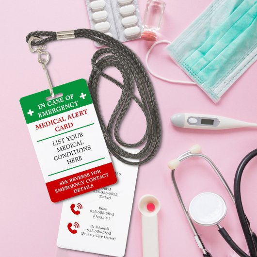 Im Falle eines medizinischen Notfalls ICE-Karte Ausweis