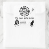 Im Falle von Aufklebern für Feuerpferde Quadratischer Aufkleber (Tasche)