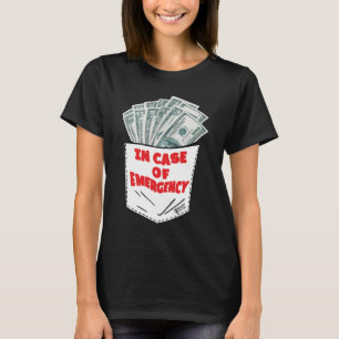 Im Falle von Frauen in Notsituationen schwarz T-Shirt