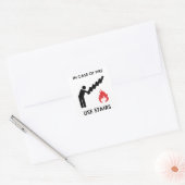 Im Falle von Treppen für den Brandschutz Quadratischer Aufkleber (Umschlag)