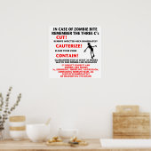 "IM FALLE VON ZOMBIE BITE"-Plakat Poster (Küche)