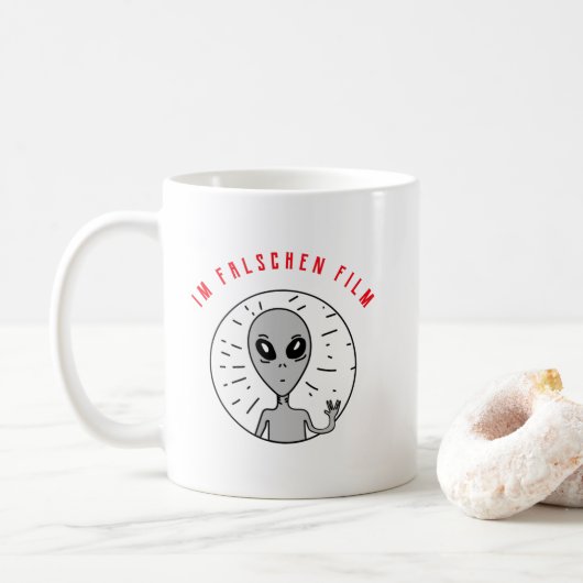 Im falschen Film UFO Kaffeetasse (Mit Donut)