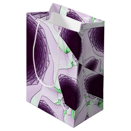 Im Farbton Violet Mittlere Geschenktüte (Vorderseite Schrägansicht)