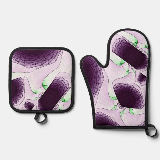 Im Farbton Violet Ofenhandschuh & Topflappen-Set (Vorderseite)