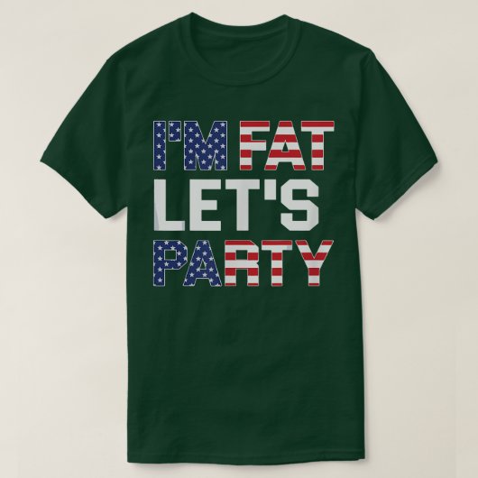 Im Fat Lasse Party Funny American Drinks T-Shirt (Design vorne)