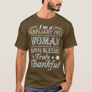 Im Februar 1952 Frau Geboren gesegnet Wahrer Thank T-Shirt