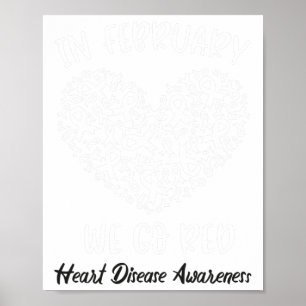 Im Februar gehen wir zu Red American Heart Disease Poster
