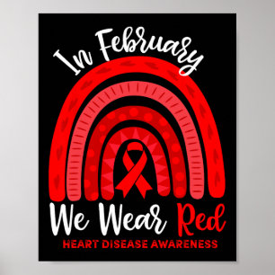 Im Februar gehen wir zu Red Ribbon Herz-Krankheit  Poster