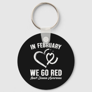 Im Februar gehen wir zu Roter Herzkrankheit Aufklä Schlüsselanhänger