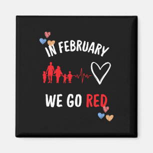 Im Februar gehen wir zum Monat der Roten Gesundhei Magnet