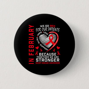 Im Februar Go Red Nurse Rn Herzkrankheit Bewusstse Button