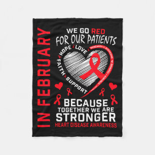 Im Februar Go Red Nurse Rn Herzkrankheit Bewusstse Fleecedecke