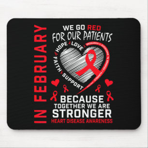 Im Februar Go Red Nurse Rn Herzkrankheit Bewusstse Mousepad