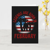 Im Februar sind Bigfoot Legenden Geboren Karte (Gelbe Blume)