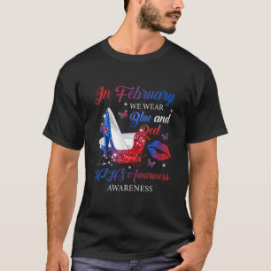 Im Februar tragen wir blaue Rot High Heels Schuhe  T-Shirt