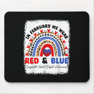 Im Februar tragen wir Red & Blue Chd Awareness Mousepad
