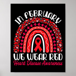 Im Februar tragen wir Red Rainbow - Heart Disease Poster