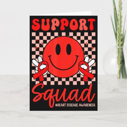 Im Februar tragen wir Rot CHD-Bewusstsein Herzkran Karte (Vorderseite)