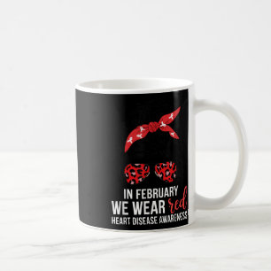 Im Februar tragen wir Rot CHD Herzkrankheit Bewuss Kaffeetasse