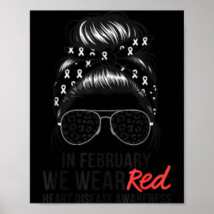 Im Februar tragen wir Rot für CHD-Herzkrankheit-Be Poster