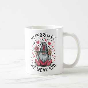 Im Februar tragen wir Rot für Herzgesundheitsbewus Kaffeetasse