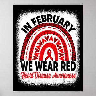 Im Februar tragen wir Rot Herzkrankheit-Bewusstsei Poster