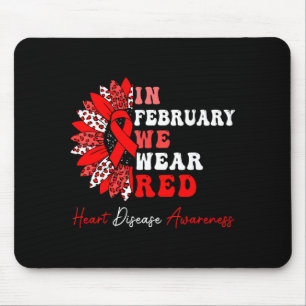 Im Februar tragen wir Rot - Herzkrankheiten-Bewuss Mousepad