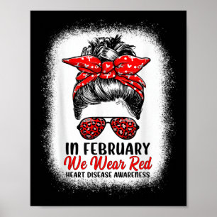 Im Februar tragen wir roten unordentlichen Dutt - Poster