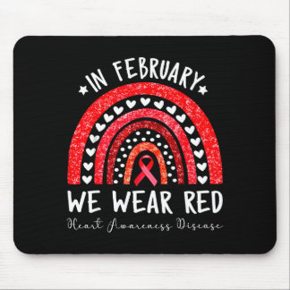 Im Februar tragen wir rotes Regenbogenherz-Krankhe Mousepad