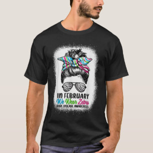 Im Februar tragen wir Zebra Messy Bun - Seltene Kr T-Shirt