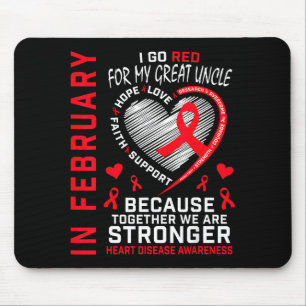 Im Februar werde ich rot für die Herzkrankheit mei Mousepad