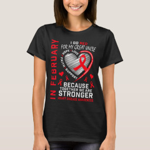 Im Februar werde ich rot für die Herzkrankheit mei T-Shirt