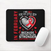 Im Februar werde ich rot kleiner Junge Sohn Herzer Mousepad (Mit Mouse)