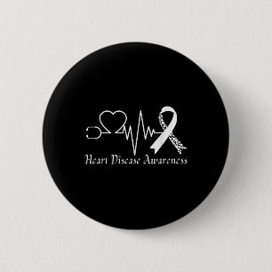 Im Februar wird das Bewusstsein für Herzkrankheite Button