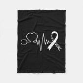 Im Februar wird das Bewusstsein für Herzkrankheite Fleecedecke (Vorderseite)