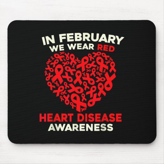Im Februar wird das Bewusstsein für Herzkrankheite Mousepad (Vorne)